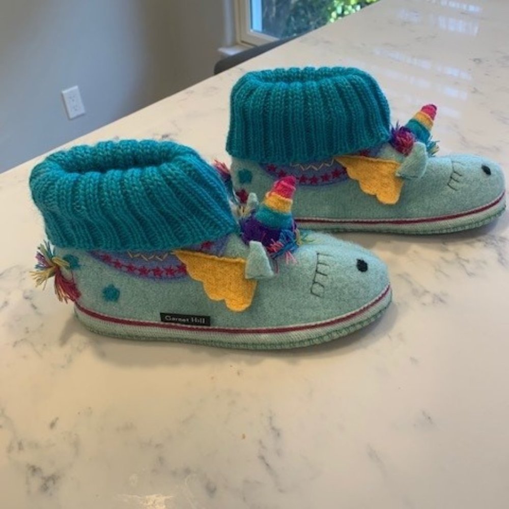 Garnet Hill Kid's Unicorn Slippers - New in bag